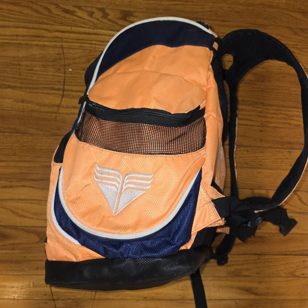 TYR Alliance 45L Swim Bag Backpack Blue Orange